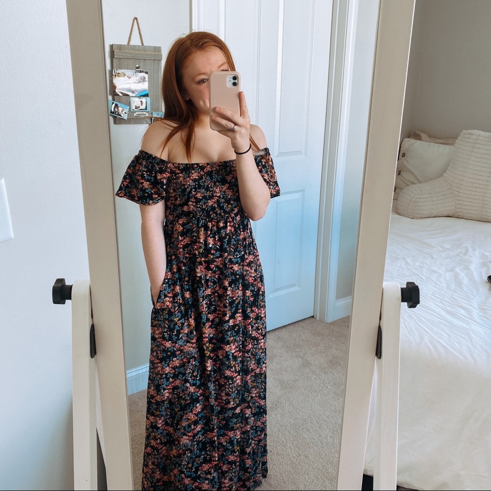 Motherhood Maternity Off the Shoulder Floral Dress